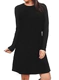 VERO MODA Damen Langarm Winter Strickkleid Nancy 10206027 Black M