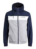 JACK & JONES Herren JJERUSH Hood Bomber NOOS 12200208, Navy , XL