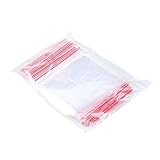 OFFICER PRODUCTS Zip Beutel Druckverschluss 4 x 6 cm / 100 Stück (1er Pack)/ Transparent Glasklar/Druckverschlussbeutel Zip Set/Zipper-Beutel/Polybeutel/aus Fester LDPE-Folie Lebensmittelecht