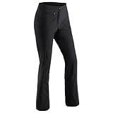 Maier Sports Marie, Enganliegende Damen Skihose, Wasserabweisende Softshell Schneehose, Stretchmaterial und Verstellbarer Bund, PFC-frei, stormprotec-Technologie, Schwarz, Gr. 38 (W30/L31)