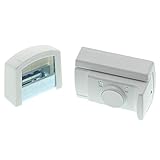 Burg Wächter Tür- und Fensterriegel, Einbruchschutz für Fenster und Türen, Beidseitig verwendbar, WinSafe WR 60, Weiß, Winsafe WR 60 W SB, S