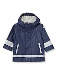 Sterntaler Regenjacke ungefüttert uni - Kinder Regenjacke wasserdicht - Jungen Jacke mit verschweißten Nähten, Kapuze und reflektierenden Details - robuste Regenbekleidung - marine, Größe 104