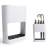 LANZLC Schirmständer, 4 Slots Regenschirmständer, Schirmhalter mit Abnehmbarer Abtropfschale, Kunststoff Regenschirm Halter für Lange/Kurze Regenschirme Innenbereich Aufbewahrungsregal Eingangsbereich