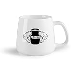 Fruits en céramique Tasse en céramique fantaisie Protéines Albumine Muscle Sports Boutique Soins de santé （14oz/400ml） Bureau, maison, café, lave-vaisselle et micro-ondes