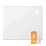 Klarstein Infrarotheizung mit Thermostat, 1200W Elektroheizung, Smart Home Bild-Infrarotheizung zur Wandmontage, IR mit App-Steuerung & Erkennung offener Fenster, Feuchtraum Heizkörper CO2-Frei