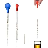 Pipette Glas,Tropfpipette Glas,Glas Pipetten Transfer,Tropfpipette,Lab Dropper,Pipette Glas,Pipette Dropper,Glass Measuring Pipette,mit 1 Reinigungsbürste,für Chemielabor,2 ml und 5 ml…