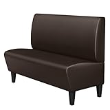 GGMMÖBEL Miami | Gastro Sitzbank | B:H 160 x 103 cm | Braun | Glatt | Leder | Gastro Sitzbank, Bistrobank, Gastro Polsterbank