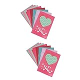 STOBOK 32 Stk valentinstag karte valentinstag segenskarten Wintereinladungskarte grußkarten hochzeitskarte Geschenkkarten Mitteilungskarten aus Papier Segenskarten aus Papier Herzförmig