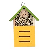 ifundom Insektenhaus Garten Nisthilfe Wildbienenhaus mit Naturnahem Design Wetterfest zum Aufhängen Dekoratives Bienenhotel für Garten und Outdoor Bereich