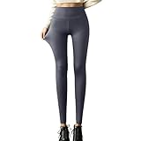 Foweknow Lange Unterhosen Damen Leggings Baumwolle Warm Thermounterhose Lange Unterwäsche Merino Funktionsunterwäsche Gefüttert Winter Thermoleggings Blickdicht Gefüttert Winterleggings