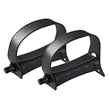 Heimtrainer-Pedale mit Riemen, 9/16 Zoll oder 1/2 Zoll, rutschfeste Plattform, kurze 12,7 mm Spindel, Schwarz