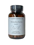 Mondschein Schlafkapseln mit 5 pflanzlichen Extrakten & Melatonin - Hochkonzentrierte Vegane Rezeptur mit Baldrian, Hopfen, Lavendel & mehr - Laborgeprüfte Qualität - 60 Kapseln für 2 Monate