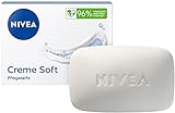 NIVEA Creme Soft Pflegeseife (6 x 100g), pflegende und feuchtigkeitsspendende Handseife mit Mandel-Öl, feste Seife für eine schonende Reinigung und sanfte Pflege