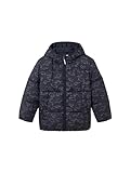 TOM TAILOR Jungen 1038479 Puffer Winterjacke mit Kapuze, 32672-reflective Dino Allover, 116/122