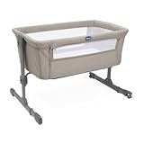 Chicco Next2Me Essential Neugeborenen Beistellbett, Nachhaltig, Kompatibel mit verschiedenen Betten, Höhenverstellbar, Neigbar, Gute Luftzirkulation, Matratze und Tasche enthalten, 0-6 Monate