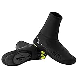 ROCKBROS Überschuhe Fahrrad Shoecover Überzieher für Radsport Rennrad MTB Abdeckung Windfest Damen Herren Unisex Schwarz (M für 38-42/ L für 42-46)