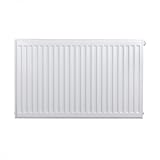 Belrad® Heizkörper Typ 22 | flacher Universalheizkörper mit 6 Anschlüssen | modern, kompakt & energiesparend | Wandmontagefähig | ideal für Wohnzimmer, Bad & Gäste-WC | Flachheizkörper weiß 40x100 cm