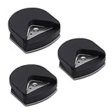 Eckenabrunder mit 4 mm Radius, Papier-Eckenrunder, Lochschneider für Foto, Eckenschneider, Werkzeug, Papierbasteln, Schwarz, 3 Stück