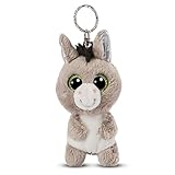 NICI Glubschis: Das Original – Glubschis Schlüsselanhänger Esel Donki 9 cm – Esel Kuscheltieranhänger mit Schlüsselring für Schlüsselband, Schlüsselbund & Schlüsselhalter – Taschenanhänger