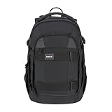 BOLD Lässig Schulrucksack mit Reflektoren und höhenverstellbarem Rückenteil/School Backpack Bold black