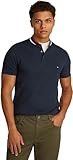Tommy Hilfiger Herren Poloshirt Kurzarm Mao Tipped Slim Fit, Blau (Desert Sky), S