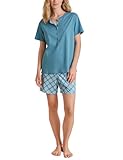 CALIDA Daylight Dreams Pyjama kurz Niagara Blue, 1 Stück, Größe 36-38