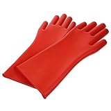 Healeved 1 Paar Hochspannungshandschuhe Isolierhandschuhe Gummi Elektrikerhandschuhe Arbeitshandschuhe für Elektrofachkräfte mit Elastizität und Abriebfestigkeit
