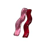 Njdkadey Essigsäure-Haarspange für Damen, transparent, strukturiert, Haarnadel, Entenschnabel-Clips, Haarspange, Haar-Accessoire, 2 Stück