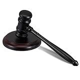 CALLARON Richterhammer Satz aus Buchenholz mit Sockel 42mm X 90mm Geeignet für Gerichte Auktionen und Rechtsanwälte