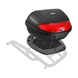 VEVOR Motorrad-Topcase Motorradkoffer 62 L universelle Heckbox aus PP-Material mit reflektierendem Panel, wasserdichte & abnehmbare Motorrad-Topbox mit Mehrlochboden, Helmkoffer (605 x 430 x 305 mm)