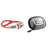 PETZL Unisex – Erwachsene Swift RL Stirnlampe, Orange, 8 x 8 & Gürteltasche SHELL L - Unisex, Schwarz, Einheitsgröße