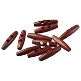diyhub Knebelknöpfe aus Holz, 2 Löcher, zum Nähen, Stricken, Basteln, Mantel, Dekoration, 50 mm, 100 Stück