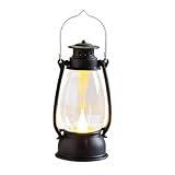 LED -Sturmlampe - Laterne Dekorative Innenräume | Retro -Campinglicht, Hängende Hurriccane -Laterne, Flackernde Flamme Vintage -Laterne, Tragbare Außenlaterne Warme Farbe Mit Griff Für Garten, Innenha