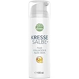 BIOVANA Kressesalbe Plus – Gesichtscreme/Altersflecken Creme (1 Tiegel je 100 ml) – Anti Falten Creme Kresse Salbe Kresse Creme Kresse Salbe Gesicht