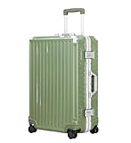 DRMEE Reisekoffer Aufgegebenes Hartschalengepäck Mit Aluminiumrahmen, Koffer Ohne Reißverschluss Mit Spinnerrädern Suitcase Rollkoffer (Color : G, Size : 26in)