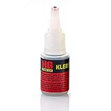 HG POWER GLUE Sekundenkleber extra stark für Kunststoff, Holz, Porzellan, Stein, Metall, Keramik, Bestandteil der Schweißnaht aus der Flasche, wasserfest, hitzebeständig, schnell trocknend 1×20 ml