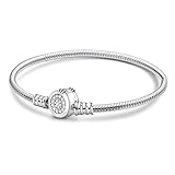 Ruaidhra Signature Krone Charms Anhänger Armband Damen Sterling Silber 925,Charm für Armbänder,Schlangenkette,Bettelarmband,Bracelet for Women,Geburtstagsgeschenk,Geschenk für Frauen,16cm