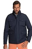 JP 1880 Herren Fieldjacket gefüttert, Ultraleicht Jacke, mattes nachtblau, 7XL