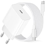 iPhone Ladekabel,25W Original MFi Zertifiziert iPhone Ladegerät Lightning Kabel für iPhone 14 13 12 11 Pro Max Plus Mini Xs Xr X 8 7 iPad,USB C Adapter Charger Schnellladegerät mit 2M Schnellladekabel