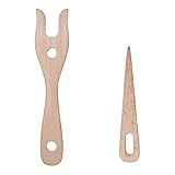 2 Stück Strickliesel,Strickgabel,Strickgabel Holz,Holz Strick Werkzeuge Strickgabel,Werkzeuge Armband Halskette Strickwerkzeuge Diy Strickwerkzeuge,Für Kreative Flecht- Und Strickarbeiten