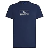 KARL LAGERFELD JEANS Herren Schlankes KurzarmT-Shirt Mit LogoUmrandung Slim Fit, Schwarz, XS