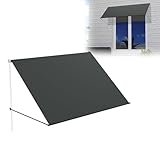 YRHome Markise Fallarmmarkise einziehbar 200x145 cm - Balkonmarkise & Sonnenschutz für Terrasse/Garten - Wetterfest mit UV-Schutz Inkl. Montagezubehör - Ideal für Fenster & Balkon (Anthrazit)
