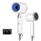 Faltbarer Reisehaartrockner (1800 W), schnelltrocknend, ultrakompakt und leicht, gleichmäßige Erwärmung, antistatisch, reduziert Frizz, schnelltrocknend, energiesparend, Negativ-Ionen-Haartrockner