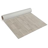 Internethandel Pfordt CV Bodenbelag Lugana Holz Optik Grau, 100x200 cm, pflegeleichter PVC Vinylboden in Holzoptik, Meterware für Küche und Wohnzimmer