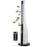 Echos Turmventilator Ventilator sehr leise Fernbedienung 3 Stufen Oszillierend LED-Display 3 Modi Tower-Ventilator Säulenventilator Luftkühler Tower Fan Standventilator 15h Timer