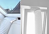 Klimaanlage - Abluftschlauch Adapter/Auslass für mobile Klimaanlage - geeignet für Dachfenster, Kippfenster, Schwingfenster und Fenster der Marken VELUX und ROTO (17,5-18,0 cm)