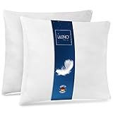 LILENO HOME Federkissen 80x80 cm [2er Set] - Kissen 80 x 80...