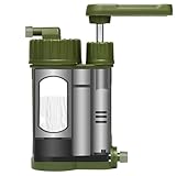 Handpumpe Wasserfilter – Notfall-Zahnradfilter, tragbare Wasserfiltration im Freien | Überlebens-Trinklösung, weit anwendbar, geeignet für Wandern, Camping,