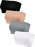 Geyoga 4 Stück Trägerlos Ungepolstert Bandeau Tube Top BH...