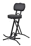 Stehhilfe Stehhocker Stehsitz Sitz Sitzhilfe Stehstütze mit 6 cm ergonomischer Polster bis 130 kg belastbar schwarz NEUHEIT
